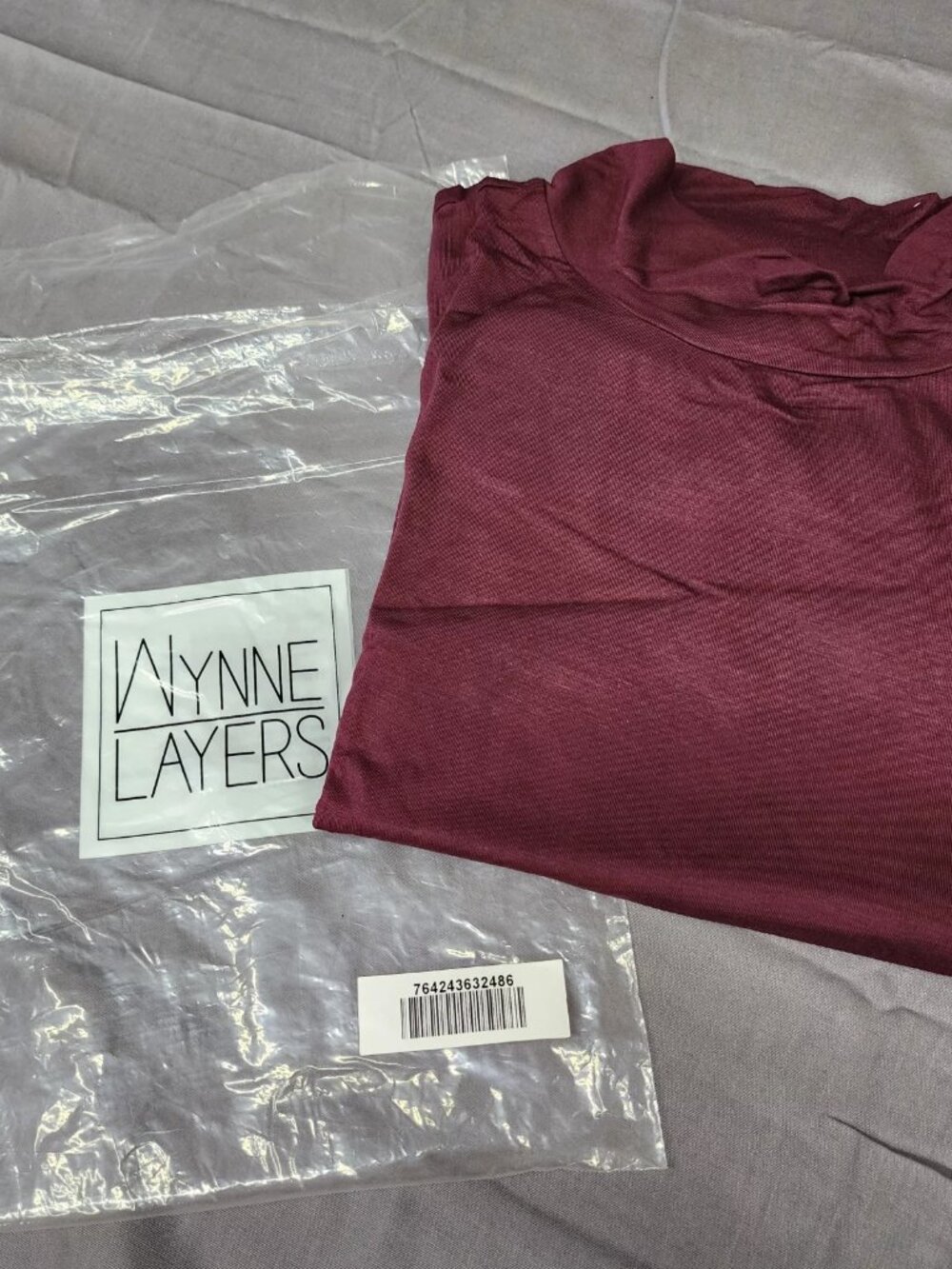 Wynne Layers Women's 3X Plum Mock Neck Tank Top Sleeveless Viscose Stretch